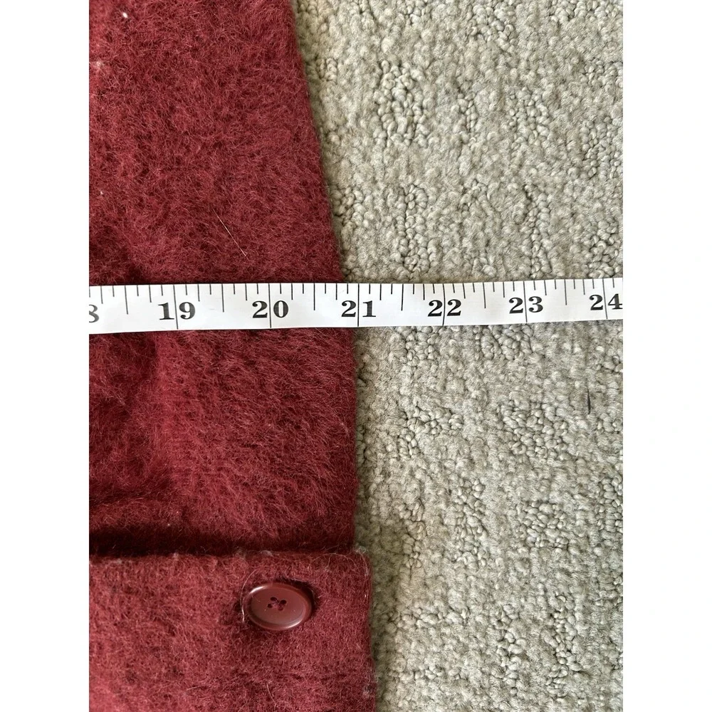 NWT Levi's COIT BOXY CARDIGAN in Poppy Red Relaxed Fit Womens L Fuzzy Wool Blend